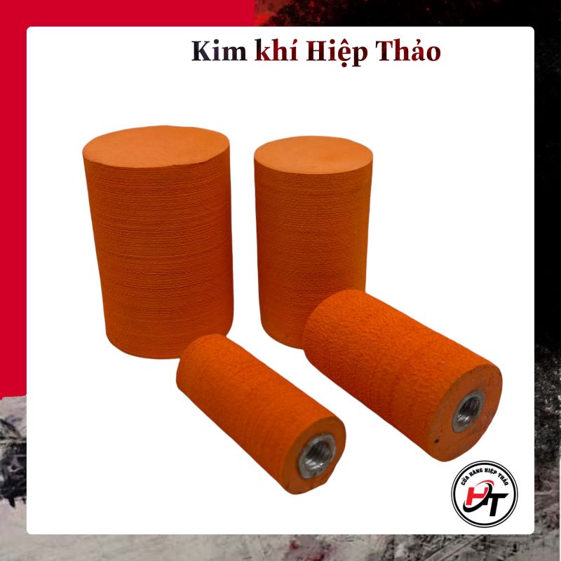 Trục lu cam gắn giấy nhám giấy ráp 25mm 35mm 45mm 55mm Kim khí Hiệp Thảo