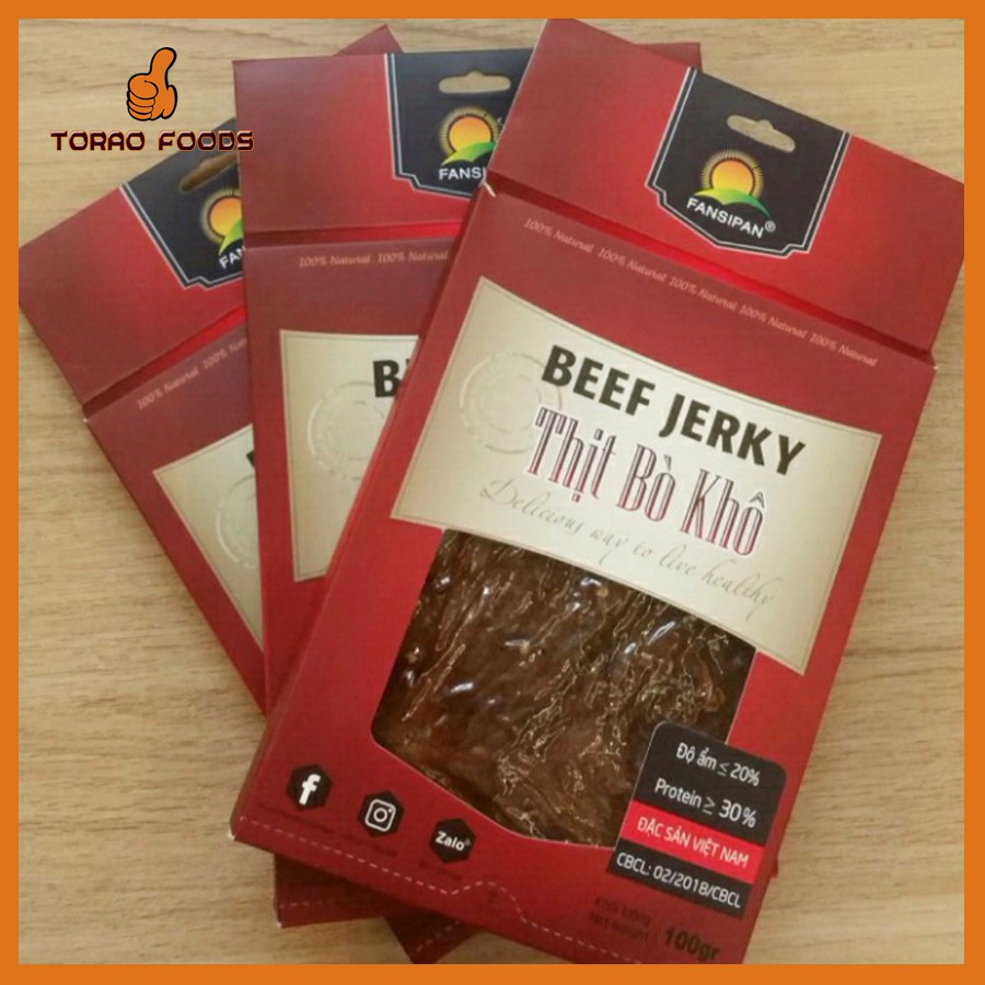 Combo 3 khô bò miếng Fansipan 100gr - khô bò miếng mềm - khô bò miếng bò thật loại 1 - khô bò miếng cay An toàn VSTP | BigBuy360 - bigbuy360.vn