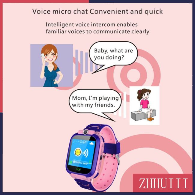 Đồng Hồ Thông Minh Q12B Chống Thấm Nước LBS Định Vị 2G Tương Thích Android IOS Cho Bé