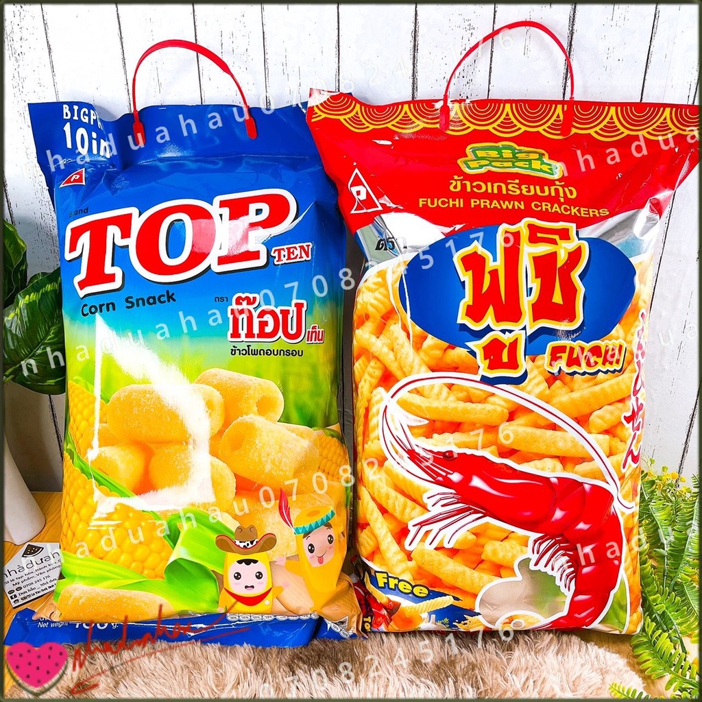 Một gói bánh snack/ Bim Bim Tôm/ Mực/ Bắp Khổng Lồ Thái Lan Fuchi (6 gói Nhỏ/1 bịch lớn)