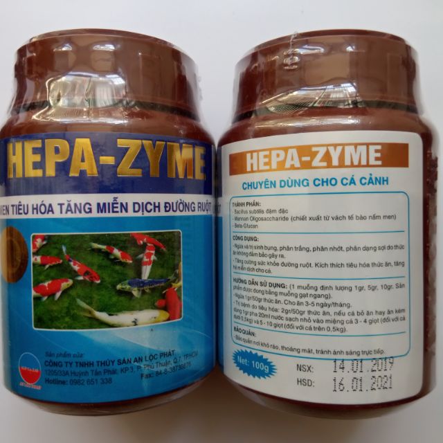 MEN TIÊU HÓA HEPAZIME giúp cá tiêu hóa tốt