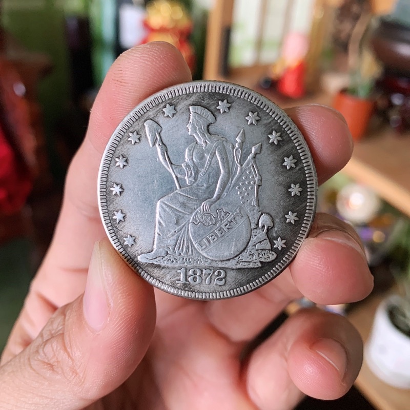 1872 Year US Liberty Silver Dollar - Đồng xu bạc mỹ năm 1872 lưu niệm phong thủy