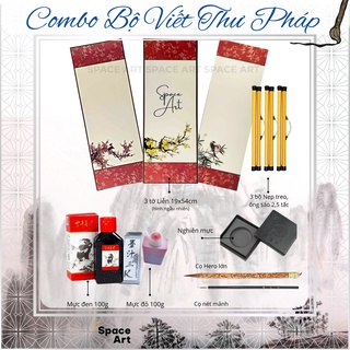 Combo Viết Thư Pháp Bút Nghiên Giấy Mực