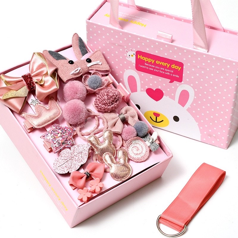 Nơ kẹp tóc cho bé 18cps phong cách Hàn quốc cực kỳ  dễ thương