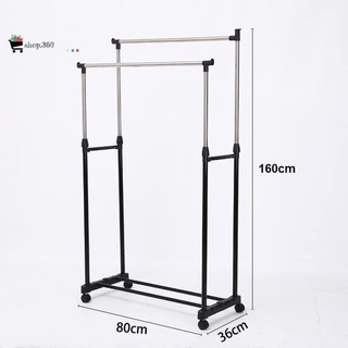 Dàn phơi quần áo inox 2 tầng