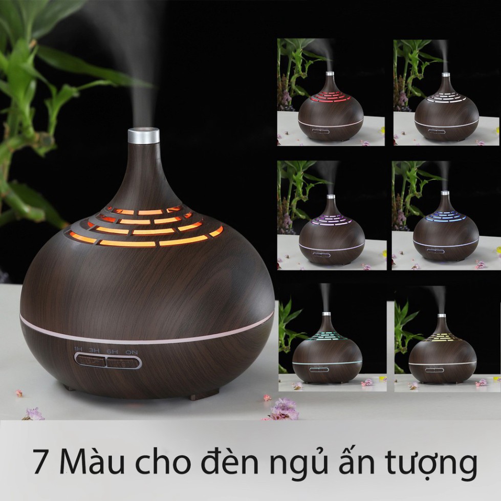 ✅ Máy Xông Tinh Dầu Phun Sương Tạo Độ Ẩm Cổ Cao Lỗ GULIFE Có Remote Dung Tích 400ml - Tặng Tinh Dầu 10ml - MKT46