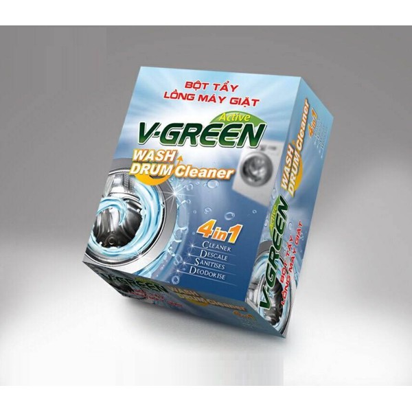 Bột tẩy lồng máy giặt Vgreen 4 trong 1 Hàng Việt Nam