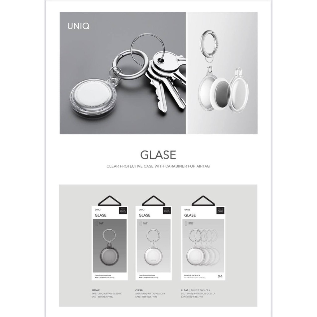 Bao Case Vỏ Bảo Vệ UNIQ Glase Slim TPU cho Apple AirTag