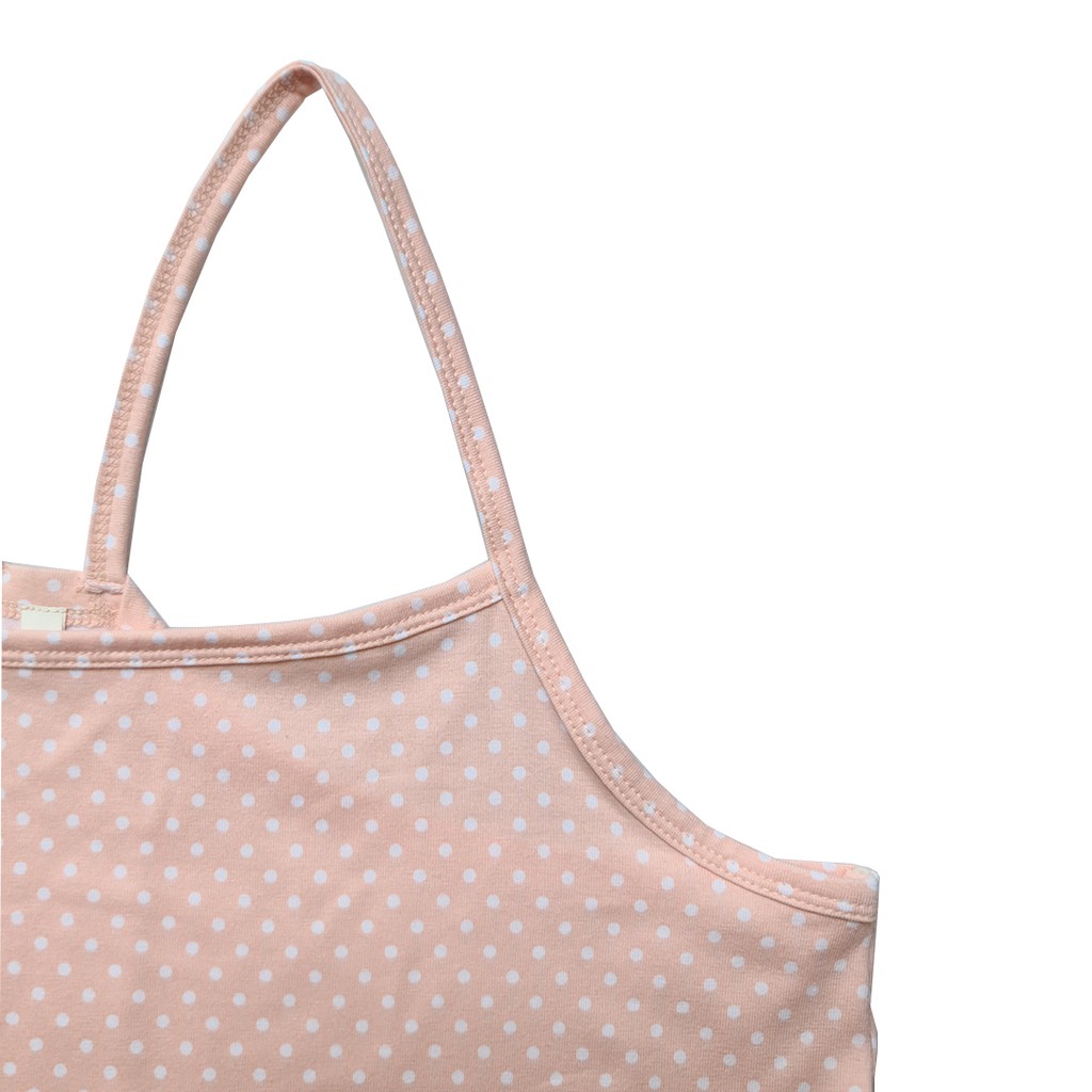 Bộ đồ ngủ 2 dây thun cotton 4 chiều chấm bi siêu mềm mịn size 40kg-65kg | BigBuy360 - bigbuy360.vn