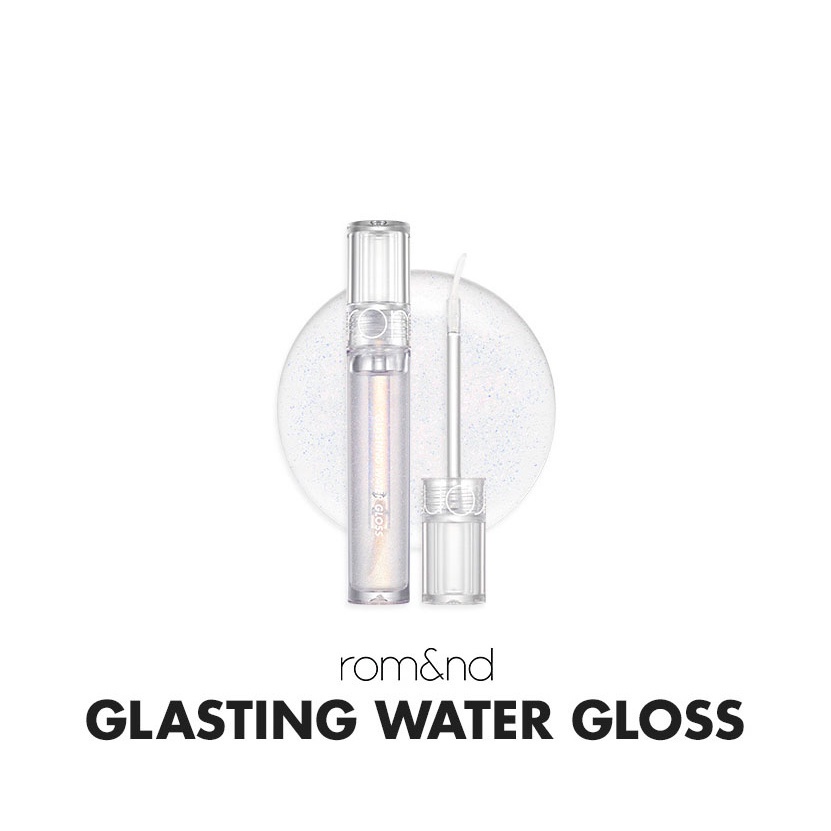 Combo Son bóng Romand Glasting Water Gloss 4.5g + Son thỏi Romand Zero Matte Lipstick-Shell Beach Nude Collection 3g
