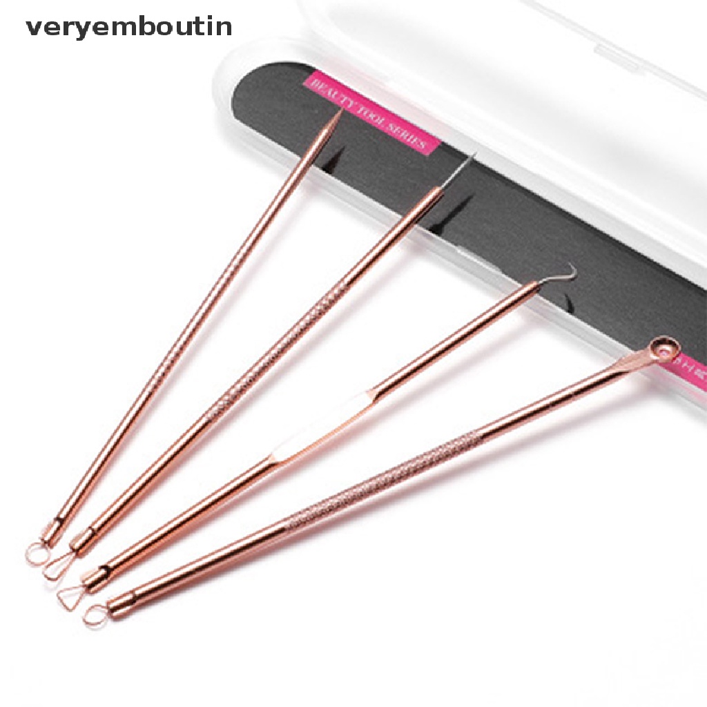 [Hàng mới về] Set 4 dụng cụ nặn mụn đầu đen chăm sóc da mặt