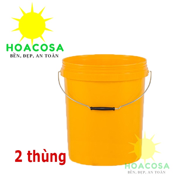 Thùng Sơn Quai Sắt ( Không Nắp) 20 Lít Nhựa Hiệp Thành- Mới 100%, Cứng Cáp, Bền Lâu- Đồ Gia Dụng Hoacosa.