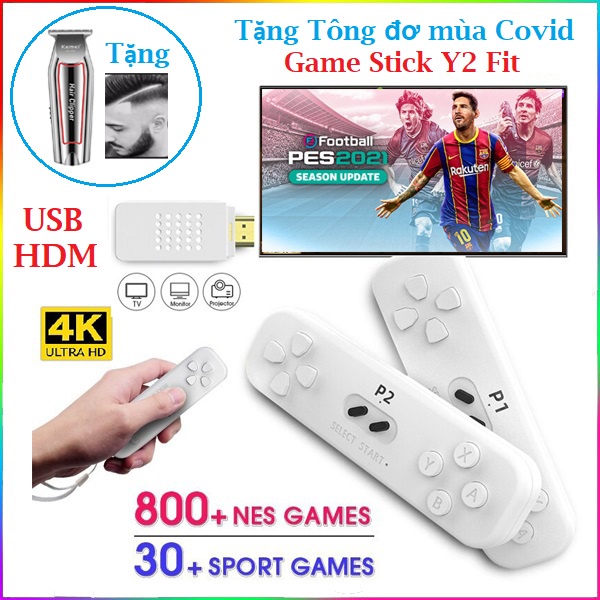 ⚡️Tặng Bộ Tông Đơ Cắt Tóc 032⚡️Game Stick 32GB Y2 Fit 830 Trò Chơi 4K Ninja Fruit + 800 trò chơi cổ điển + chém hoa quả