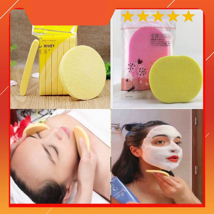 Bọt Biển Rửa Mặt Chivey 12 miếng BB18 Xuka Cosmetic  Mềm Mại Siêu Tiện Dụng Phù Hợp Mọi Loại Da