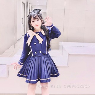 Sét thủy thủ bé gái siêu xinh Size đại(kèm video thật)