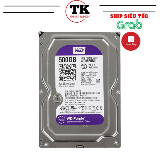 Ổ Cứng 500G Western Tím Hàng Nhập Khẩu