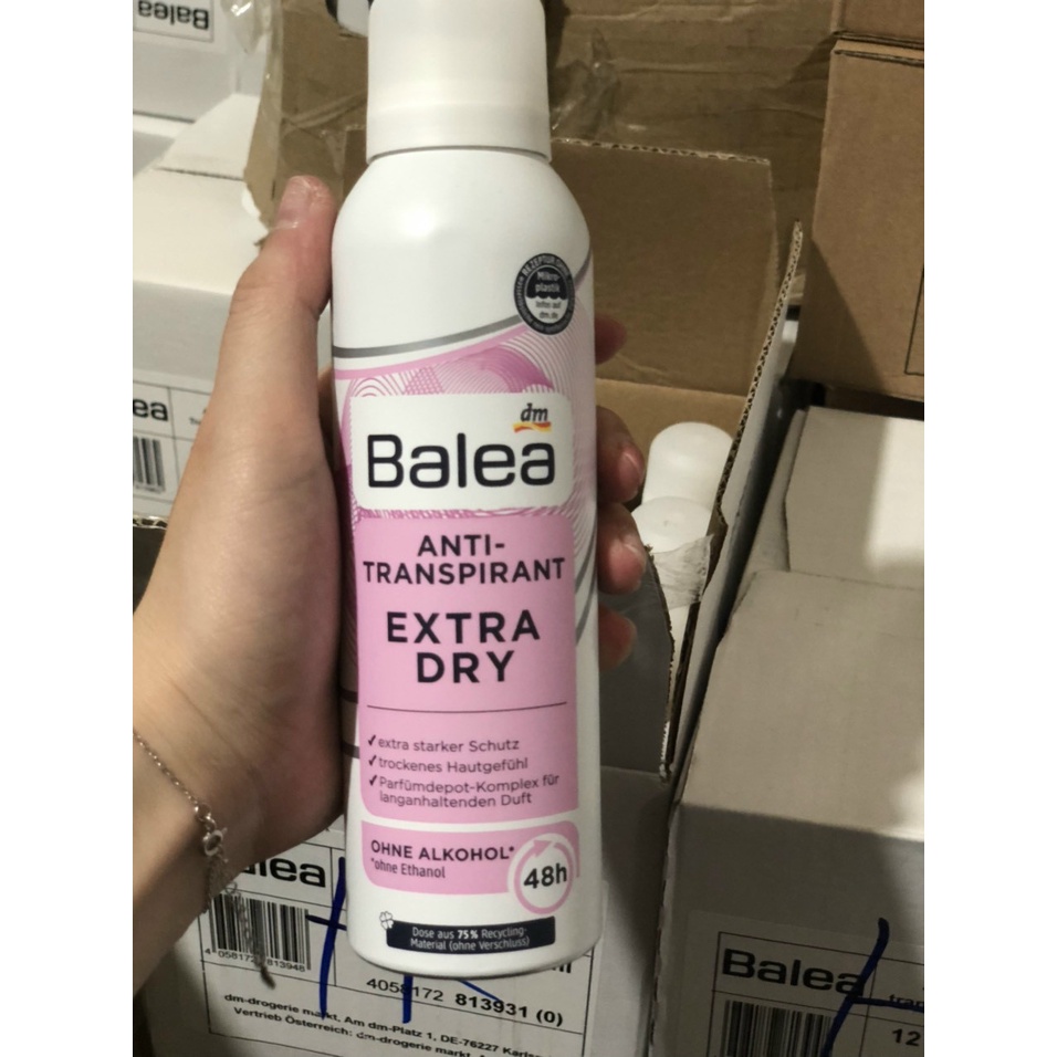 Xịt thơm khử mùi cơ thể Balea HÀNG ĐỨC lưu hương đến 24h, vùng nách và toàn thân