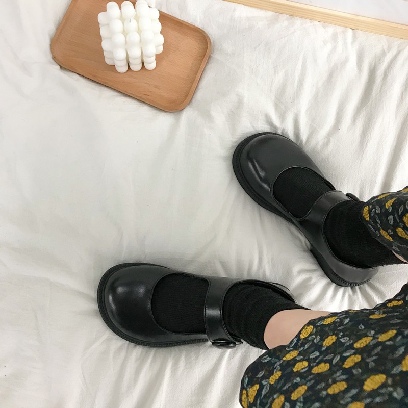 Giày Mary Jane quai dính gót 3cm