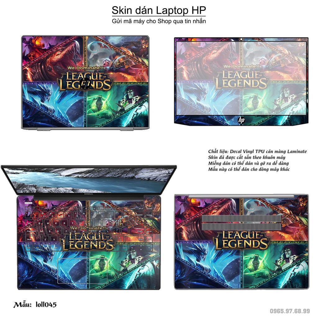 Skin dán Laptop HP in hình Liên Minh Huyền Thoại _nhiều mẫu 6 (inbox mã máy cho Shop)