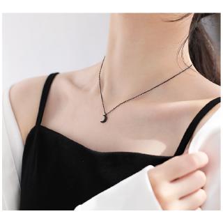 🍬🍬Dây chuyền bạc 925 mặt trăng đen
