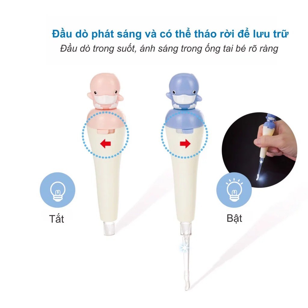 Dụng cụ ráy tai cho bé có đèn kuku ku3036