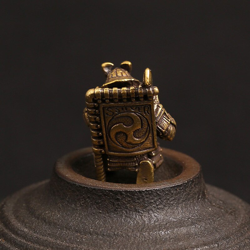 Móc Chìa Khóa Bằng Đồng Thau Kiểu Samurai Nhật Bản DIY