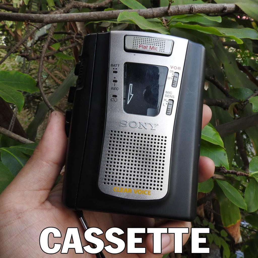 Máy nghe nhạc Cassette SONY TCM-459V loa ngoài nhỏ gọn cầm tay có mic thu âm