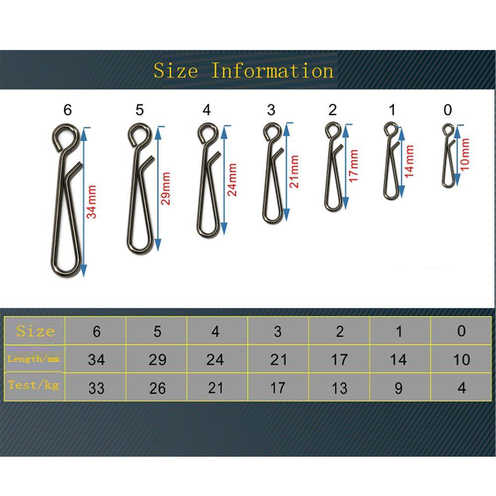Set 50 Móc Nối Cần Câu Cá Bằng Thép Không Gỉ Chất Lượng Cao