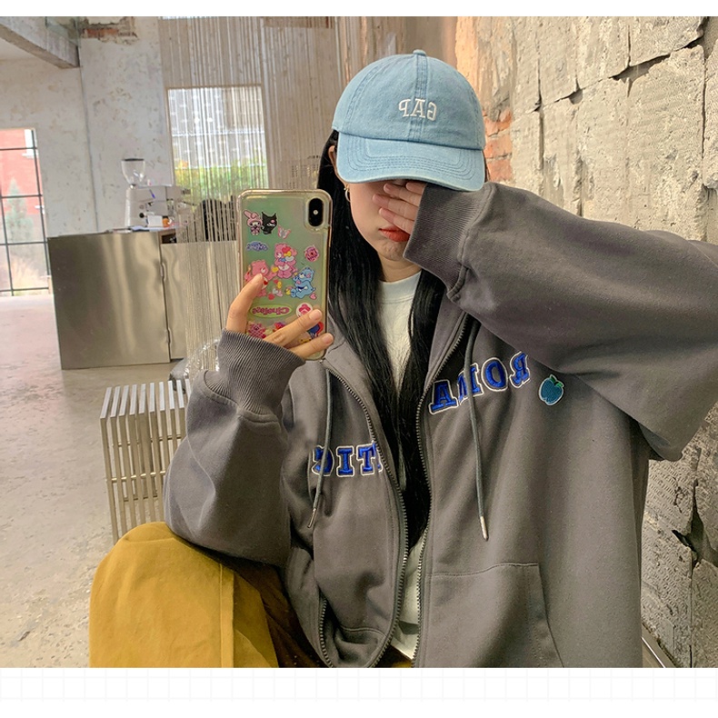 Áo Khoác Hoodie In Chữ Thời Trang Xuân Thu