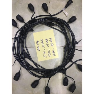 COMBO DÂY ĐÈN LED NGOÀI TRỜI CÓ BÓNG 3W VÀNG (5 MÉT 10B) (10 MÉT 15B) (10 MÉT 20 B)