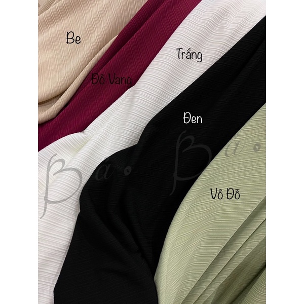 Vải Thun Tăm Cao Cấp Màu Trơn Basic Siêu Mềm Rũ Khổ 1m60