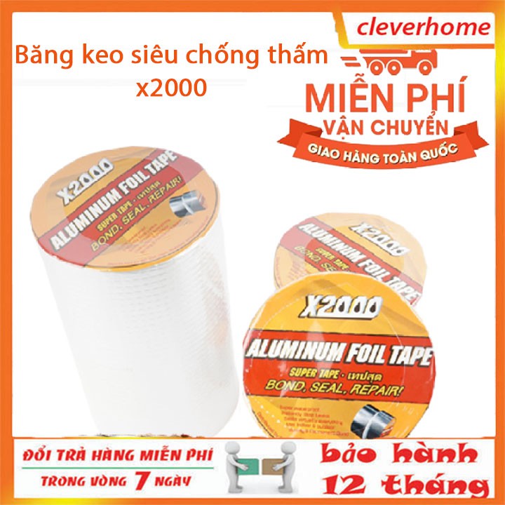 Băng Dính chống thấm X2000, Băng dính siêu dính, Chống dột mái tôn, trần nhà, Keo Dán tường chống rò rỉ