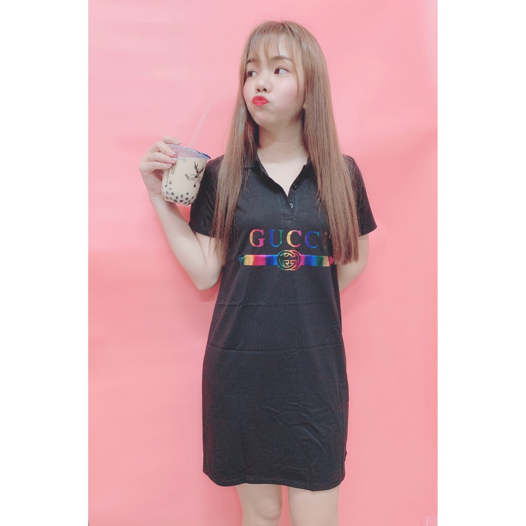 ĐẦM CỔ BẺ GUCCi