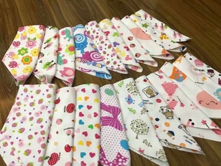 Set 10 khăn yếm cotton loại đẹp