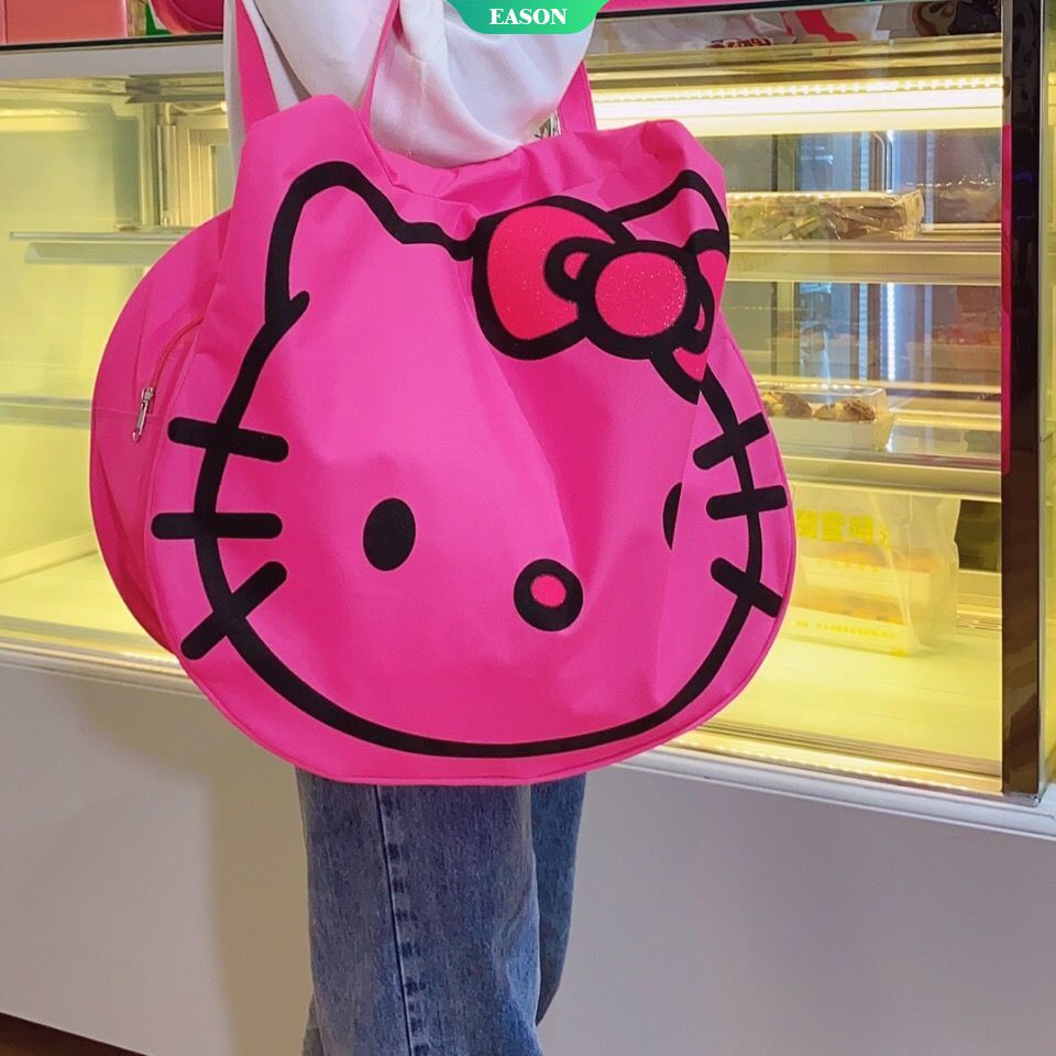 Sanrio Túi Xách Đeo Vai Hoạt Hình Hello Kitty Sức Chứa Lớn 2021 Thời Trang Cho Nữ