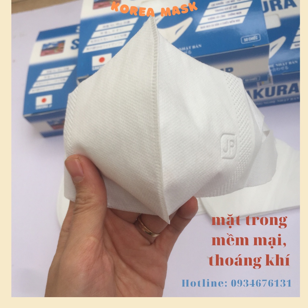 HỘP 50 CÁI KHẨU TRANG Y TẾ 3D LONG HƯNG - SAKURA MASK NGƯỜI LỚN QUAI ĐEO SIÊU MỀM MẠI, KHÁNG KHUẨN 99%