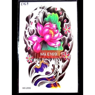 Hình Xăm Dán Hoa Sen E169