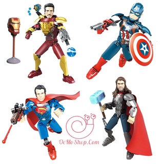 Đồ Chơi Lắp Ráp Lego Nhân Vật Siêu Anh Hùng Avengers Siêu Nhân, Captain America, Iron Man, Thor