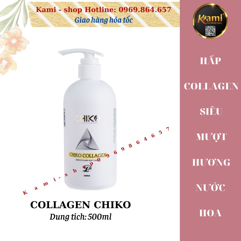 Kem Hấp ủ tóc collagen Chiko hương nước hoa cao cấp 500ml