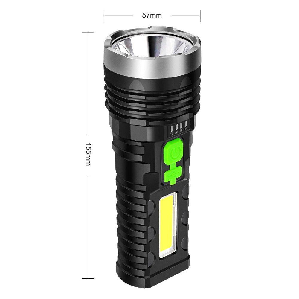 Đèn Pin Năng Lượng Mặt Trời Mini Siêu Sáng SHOUKEY COB 18650