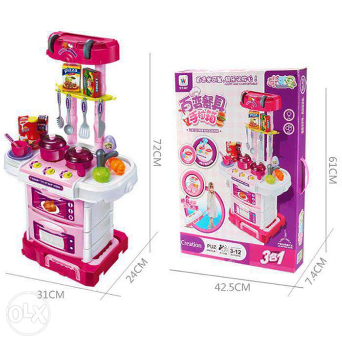 Đồ chơi nấu ăn đa năng Little chef 3 in 1 có âm thanh và ánh sáng