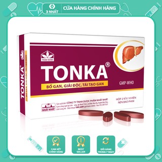 Tonka hộp 20 viên, bổ gan, giải độc, tái tạo gan