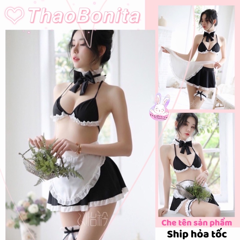 Set Nữ Người Hầu Đáng Yêu. SHIP HỎA TỐC TPHCM. Đồ Ngủ Cosplay Sexy. ThaoBonita T076