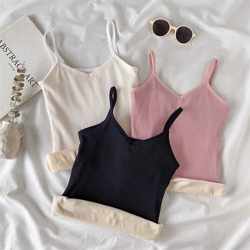 Áo Bra Hai Dây lót lông thỏ mịn giữ nhiệt, siêu ấm