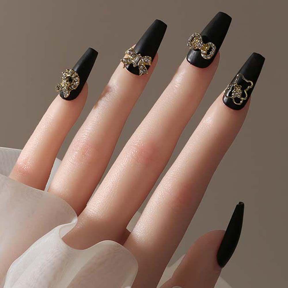 Hộp Phụ Kiện Nơ Trang Trí Móng Tay Nghệ Thuật|Phụ Kiện Trang Trí Móng Tay 3D Hình Gấu Kiểu Nhật Bản Xinh Xắn