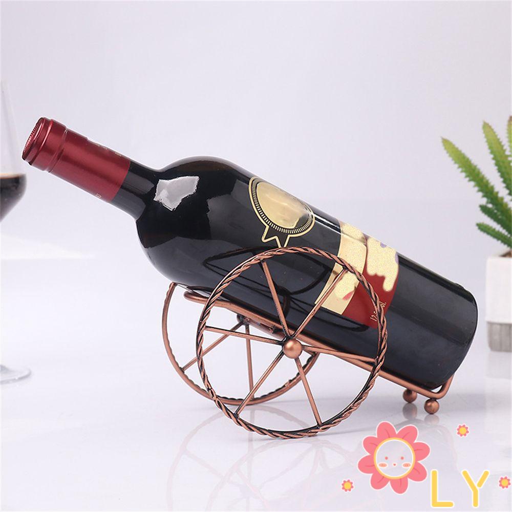 ✧Ly-home✧ Giá Đỡ Chai Rượu Vang Bằng Sắt Phong Cách Vintage Thủ Công