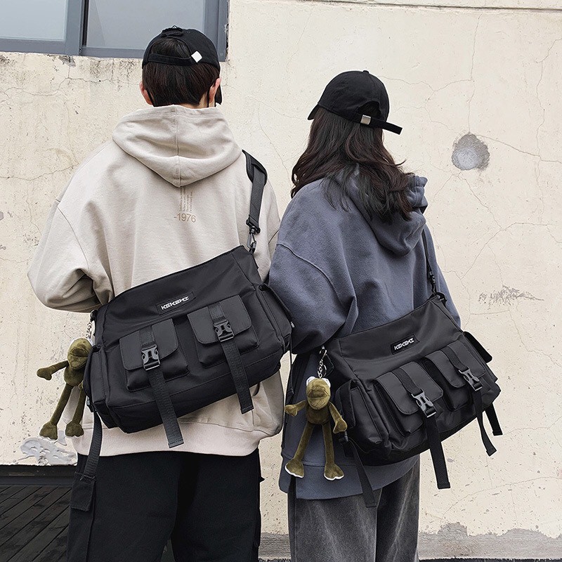 Túi Đeo Chéo Nam Nữ Cặp Sách ulzzang Thời Trang Unisex Vải Canvas Chống Nước B068