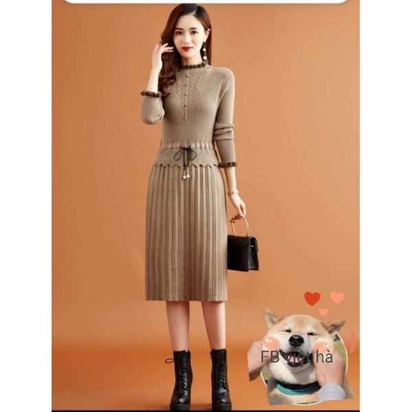 ĐẦM LEN CAO CẤP THỜI TRANG THANH LỊCH