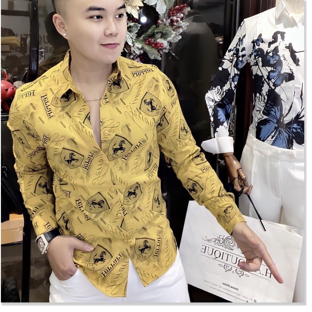 Áo Sơ Mi Nam  Hàn Quốc Mẫu Đơn Giãn Đẹp Trai HP