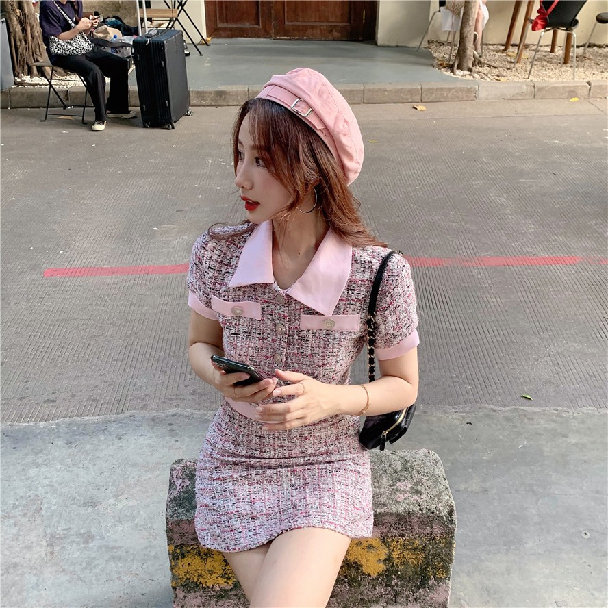Set váy tweed hot trend Quảng Châu AABG